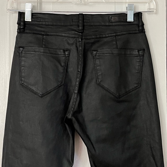 Opus Emily Refined Coated Black Jeans Skinny Fit Size Euro 36 US 6 Chic Moto - Picture 9 of 16